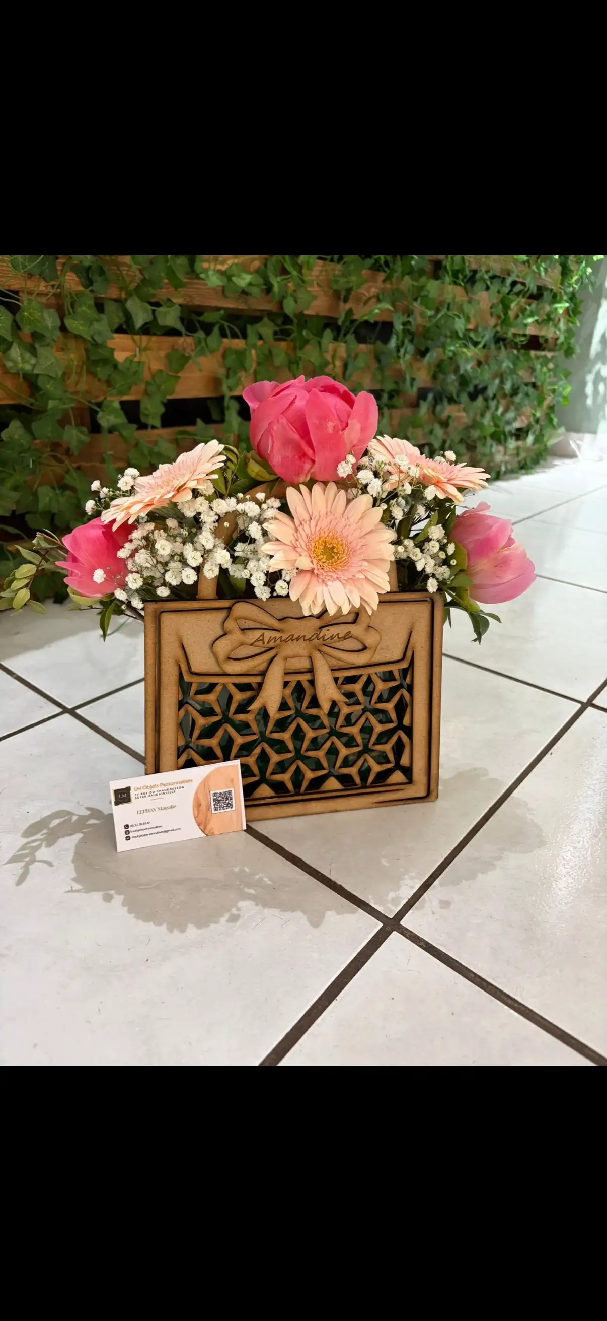 Sac fleurie personnalisé